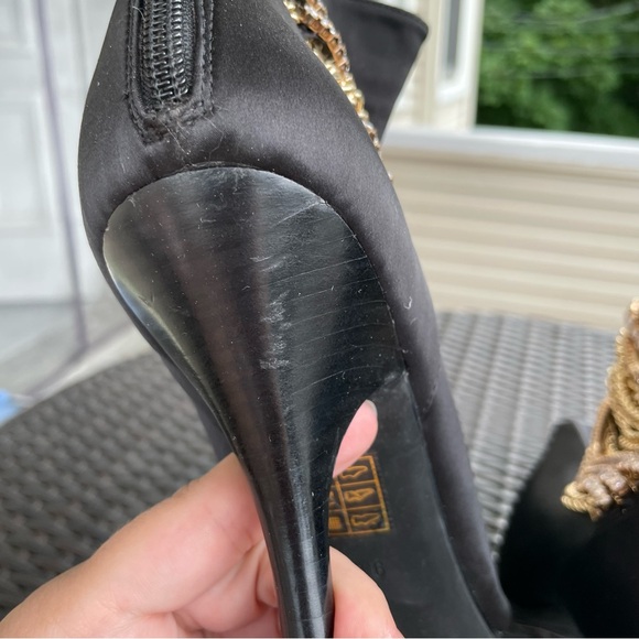 Jeffrey Campbell Chainge Satin Ankle Boots Size 9.5 - Picture 7 of 13